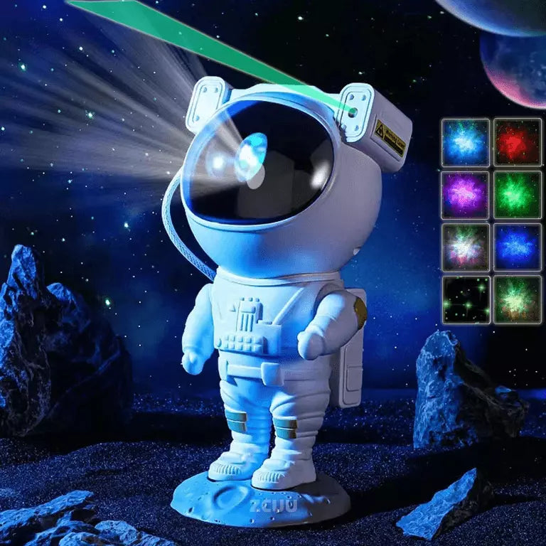 Projetor de Luzes Noturna Astronauta Led Luminária Universo Quarto