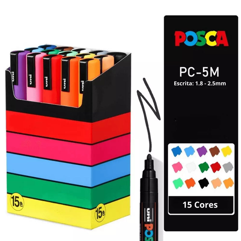 CANETA POSCA KIT PC 1M 3M 5M,  CORES A SUA ESCOLHA PARA SUA ARTE