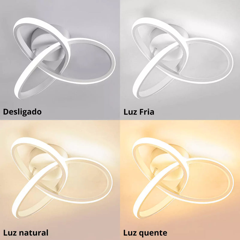 LUMINÁRIA DE TETO LED MODERNO, LUSTRE DOURADO MINIMALISTA