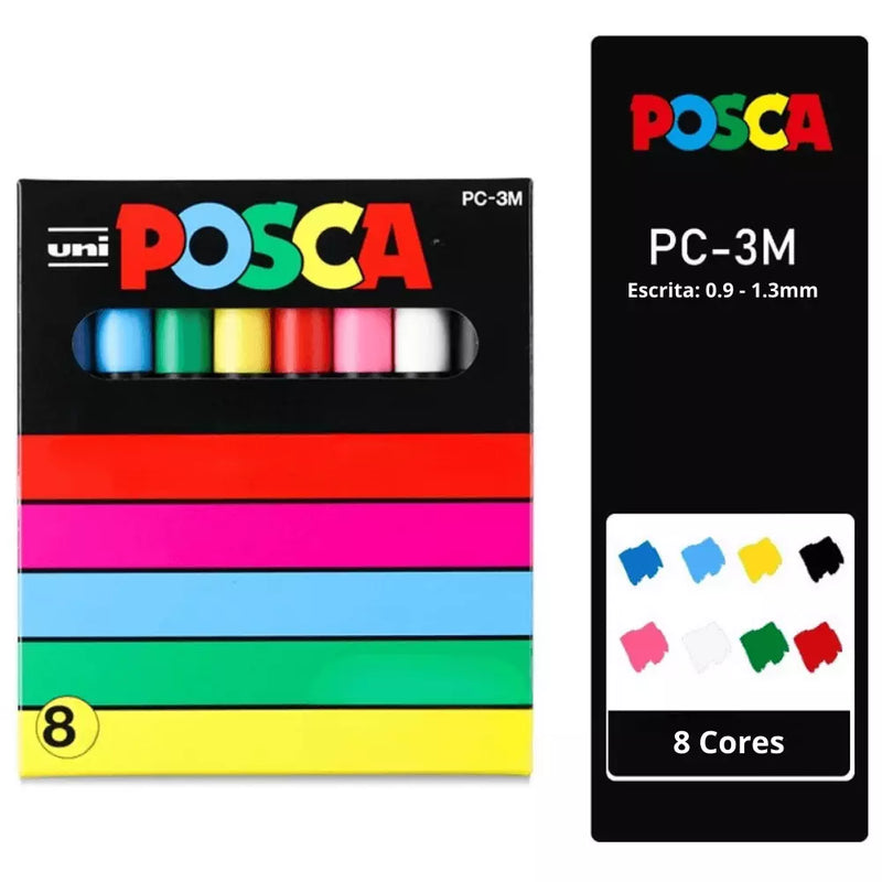 CANETA POSCA KIT PC 1M 3M 5M,  CORES A SUA ESCOLHA PARA SUA ARTE