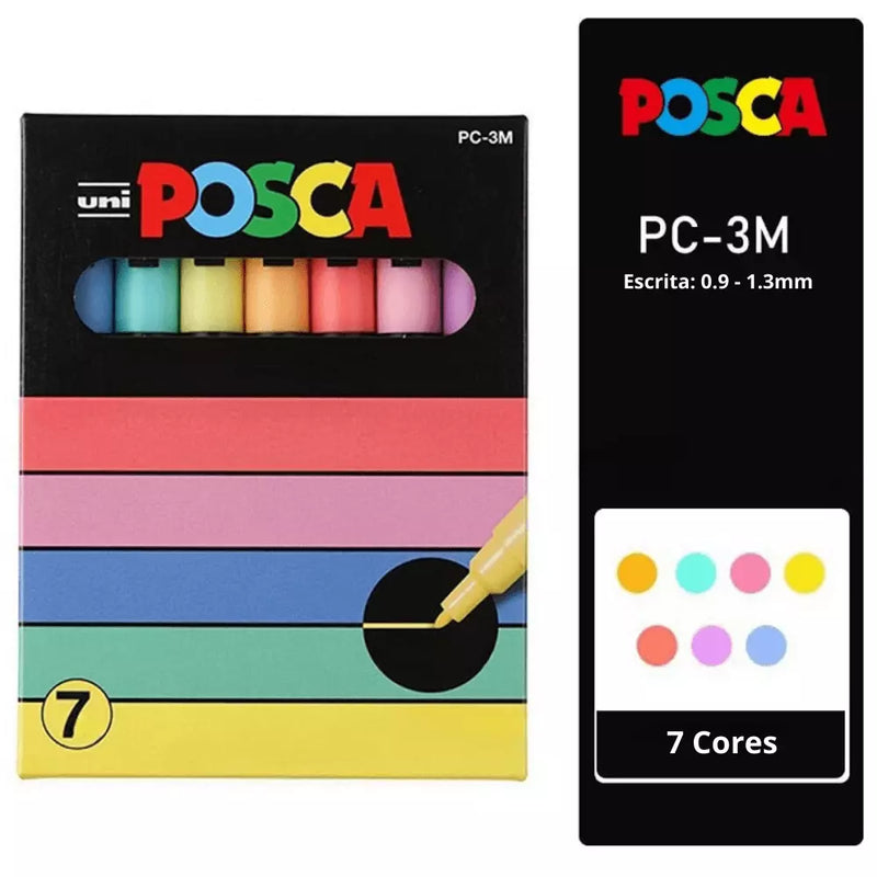 CANETA POSCA KIT PC 1M 3M 5M,  CORES A SUA ESCOLHA PARA SUA ARTE