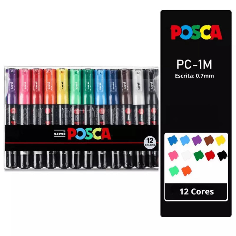 CANETA POSCA KIT PC 1M 3M 5M,  CORES A SUA ESCOLHA PARA SUA ARTE