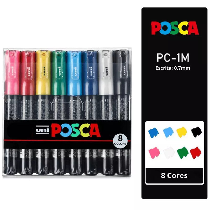 CANETA POSCA KIT PC 1M 3M 5M,  CORES A SUA ESCOLHA PARA SUA ARTE