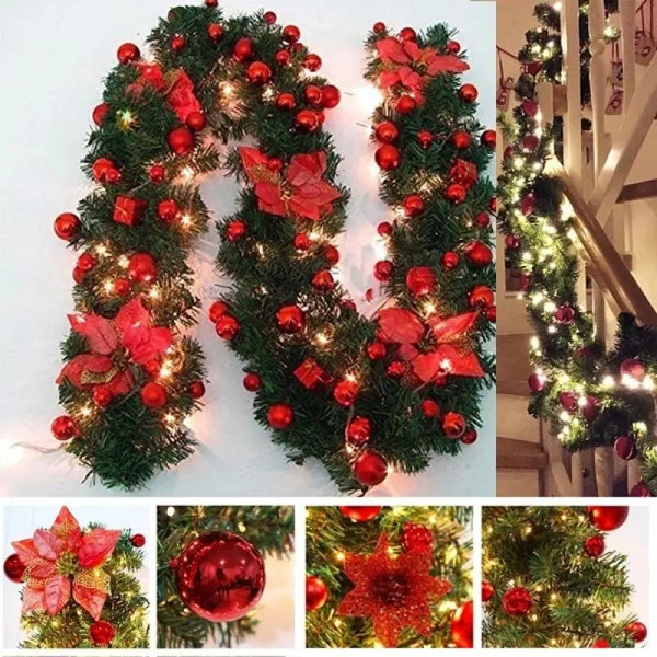 GUIRLANDA DE NATAL COM LUZ LED FLOWERS COLORS