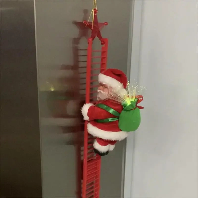 PAPAI NOEL SOBE ESCADA MUSICAL DECORAÇÃO DE NATAL