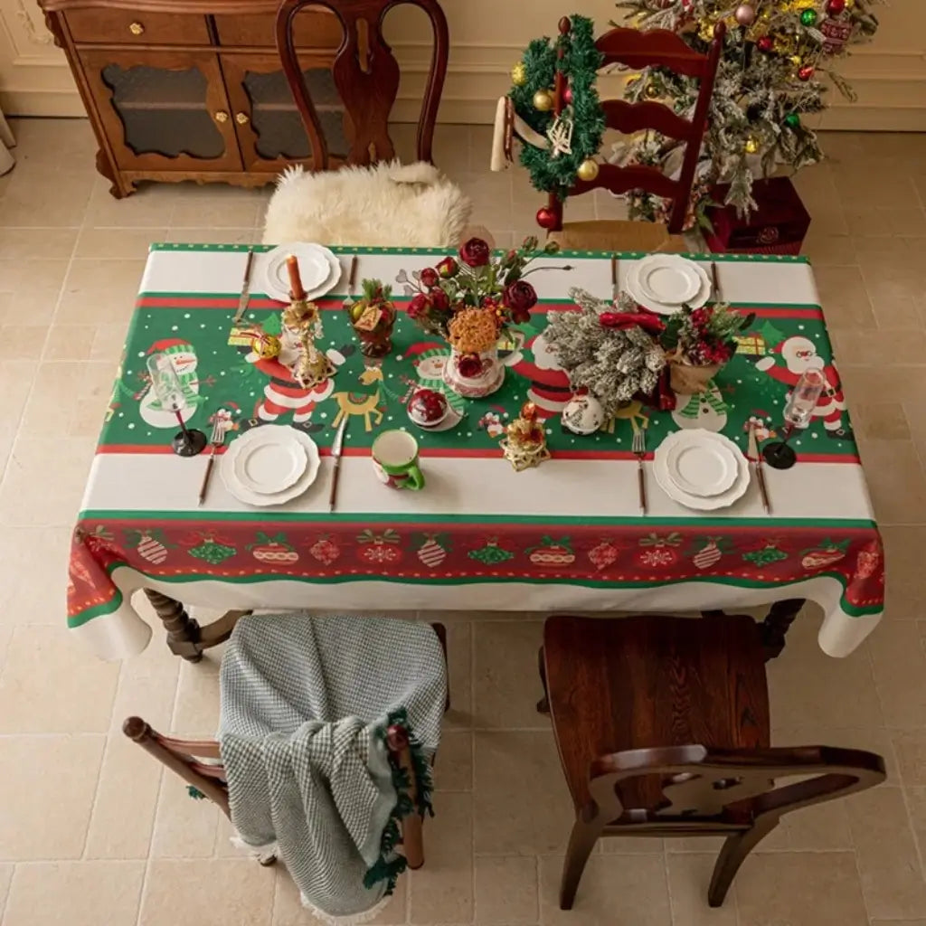 Toalha-de-Mesa-Retangular-Decoração-de-Natal 