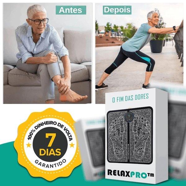 MASSAGEADOR DE PÉ RELAXPRO - REDUZ DORES E INCHAÇOS + GANHE DE BRINDE UM MASSAGEADOR DE PESCOÇO ELÉTRICO.